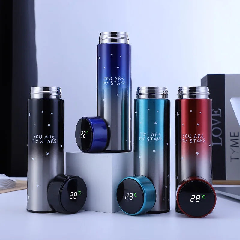 Smart Stainless Steel Thermal Bottle Display Temperature Thermal Mug Food Thermos For Tea Water Bottle With Heating Travel Cup