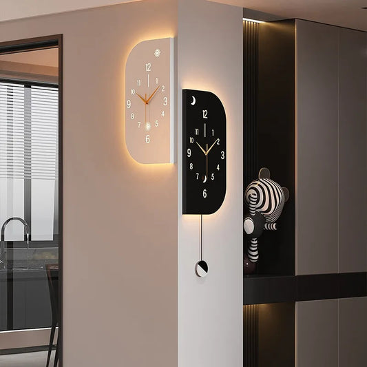 New double-sided clock wall mounted high-end wall mounted corner double-sided clock wall mounted high-end wall mounted watch