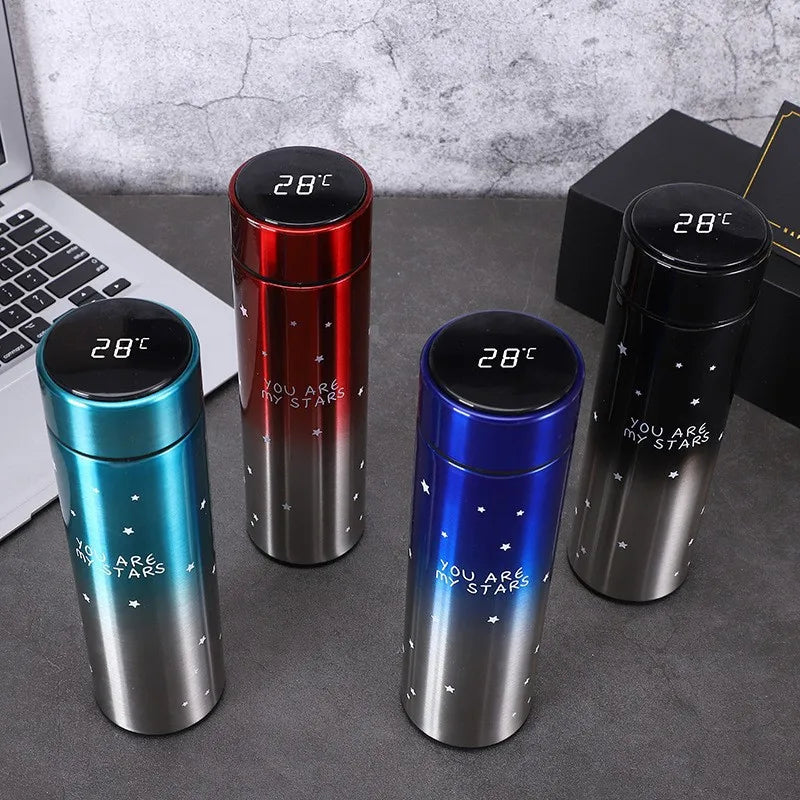 Smart Stainless Steel Thermal Bottle Display Temperature Thermal Mug Food Thermos For Tea Water Bottle With Heating Travel Cup
