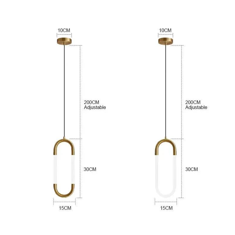 Nordic Luxury LED Restaurant Ceiling Pendant Lights Dining Room Chandelier Fixtures Decor Bar Bedroom Bedside Hanging Lamp Gold